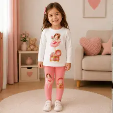 Conjunto Infantil Bailarina Suede Premium Blusa e Legging
