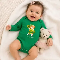 Body Bebê Brasil Temático Cotton Copa Ursinho Torcedor