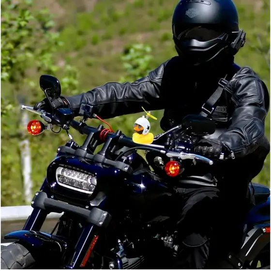 Patos bonitinhos patinho Decoração de bicicletacapacete carro motocicleta pato com pisca