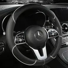 Capa De Volante De Carro De Couro PU Antiderrapante Durável 38CM De Fibra Dinâmica Decoração