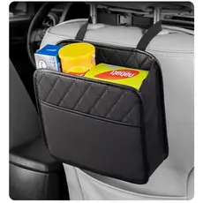 Organizador Banco Carro Multifuncional Lixeira Armazenador Preto