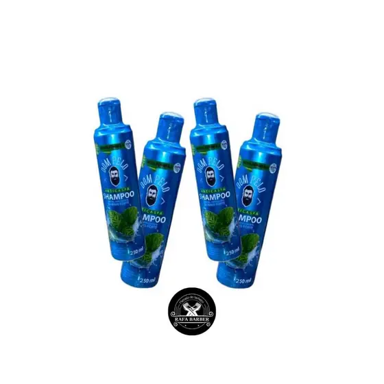 Kit 4 Shampoo Anticaspa Dom Pelo Nova formula 250ml 3 em 1 Cabelo, Barba, Bigode, Pronta Entrega Envio Imediato