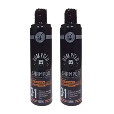 Kit 2 Shampoo Escurecedor Dom Pelo Nova formula 250ml 3 em 1 Cabelo, Barba, Bigode, Pronta Entrega Envio Imediato