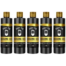Kit 5x Shaving em Gel de Barbear Mentolado Puro Fio 1kg - Profissional, Barba Suave Sem Irritação