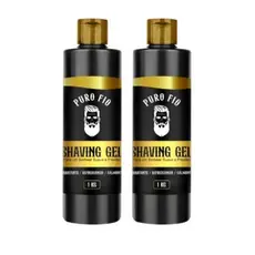 kit 2x Shaving Gel De Barbear Mentol Puro Fio 1kg Profissional - Barba Suave Sem Irritações - Envio Imediato