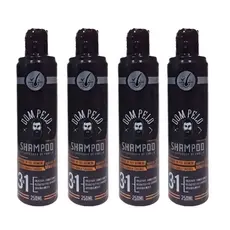 Kit 4 Shampoo Escurecedor Dom Pelo Nova formula 250ml 3 em 1 Cabelo, Barba, Bigode, Pronta Entrega Envio Imediato