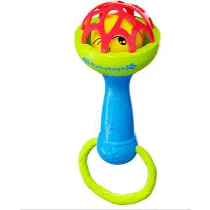 Chocalho Baby Soft Gum Teether Rattle Toy 3-12 Meses Treinamento de Chocalho Uma Só Mão