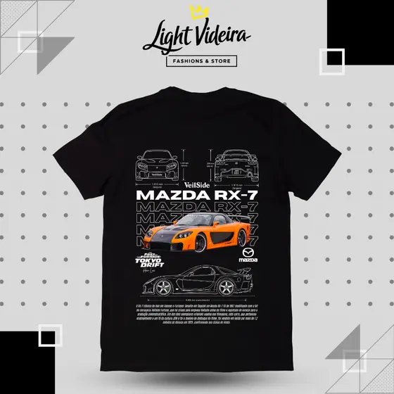 Camiseta Velozes e Furiosos Unissex 100% Algodão – Han Lue Tokyo Drift – Várias Cores Disponíveis
