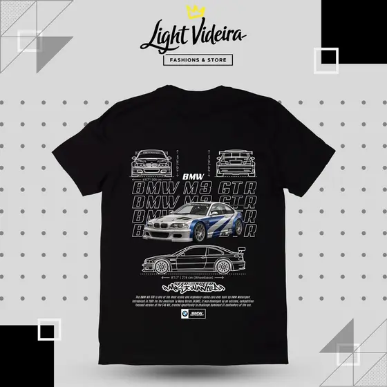Camiseta BMW M3 GTR do Need For Speed Most Wanted , 100% Algodão Premium, Camisa Unissex, blusa varias cores
