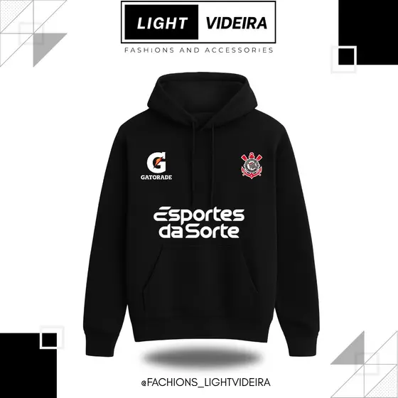 Moletom Corinthians Blusa de frio Canguru timão, Casaco paulista Unissex, Várias cores estampa alta qualidade