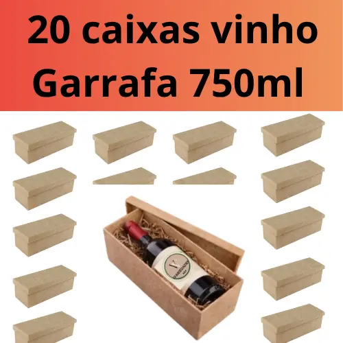 20 caixa retangular 32x10x10 em mdf cru presentes caixa para Vinho garrafa 750ml Tamanho certo