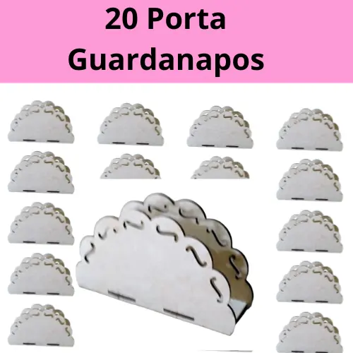 20 Porta Guardanapo  em Mdf Para Festa Evento Decoração Aniversário COR CRU tamanho certo