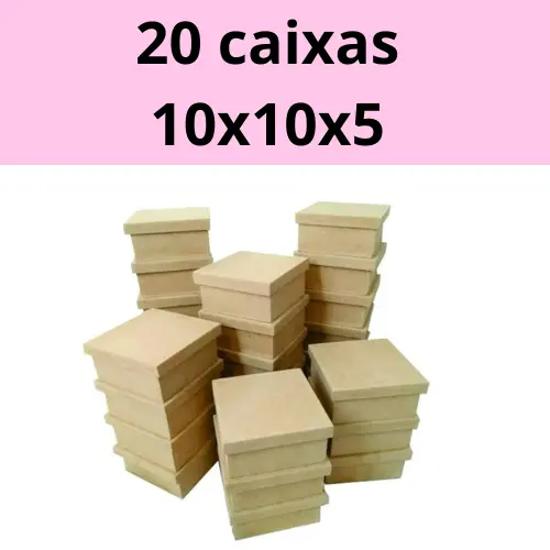 20 caixa 10x10x5 em MDF lembrancinha, presente com 20 ,15, 10, 5 quantidades