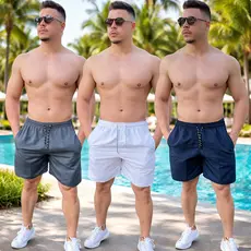 Kit 3 Bermuda Masculina Short Masculino Reforçado Praia Piscina Verão Tactel
