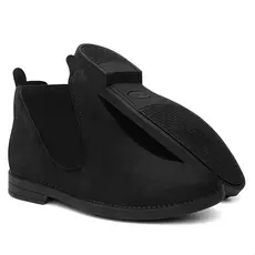 Botina Couro Masculina Casual Chelsea Em Couro Sintético Camurça Reforçado Flexen. FRETE GRATIS