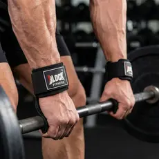Tala Strap Com Munhequeira Musculação Academia Profissional Carga Peso Superior Block
