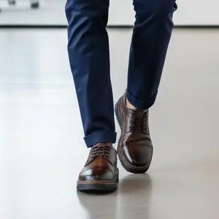 Sapato Oxford Social Masculino Luxo Derby Brogue Confortável