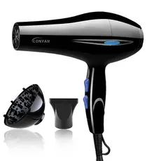 Secador Cabelo Profissional 800W 127V 220V Difusor Íons Negativos Antifrizz 3 Temperaturas 2 Velocidades Secagem Rápida