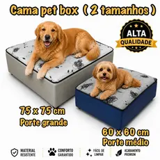 Cama Pet Confortável Para Cachorro e Gato | Alta qualidade e Resistência em Madeira com Corino 60x60