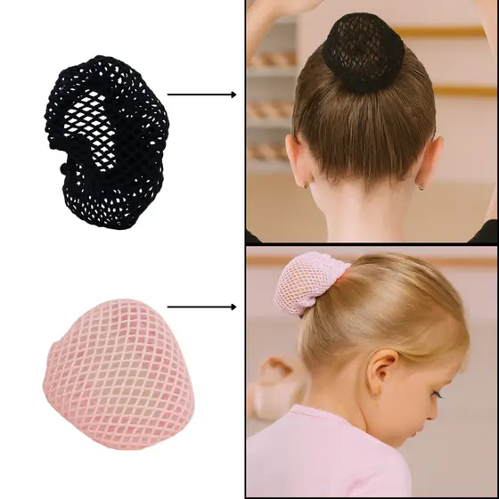 Rede de cabelo Poliéster maria chica Ballet cor preta e rosa