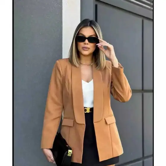 Blazer Feminino  Max Alfaiataria Socilal Manga Longa Premium