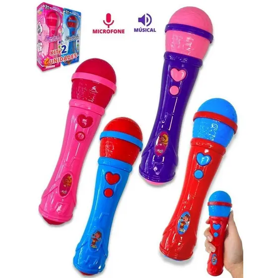 Brinquedo Microfone Infantil Com Som E Reproduz A Voz Muito Divertido masculino/feminino