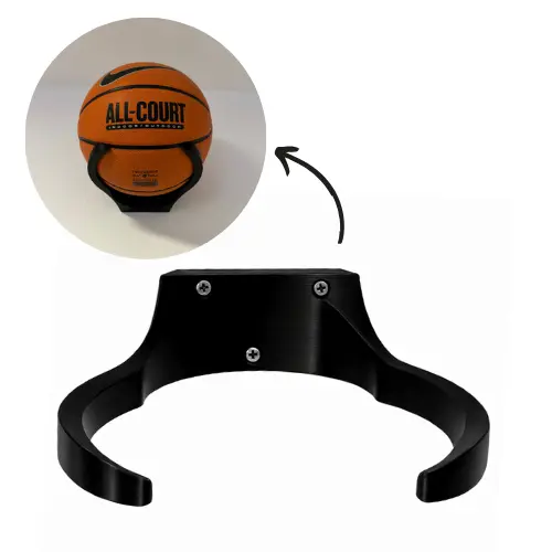Suporte de Parede para Bola de Basquete Tamanho 7 – Organizador Expositor Bola Basquete