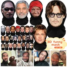 Novo 2026 Máscara 3D Realista Rosto Cheio Para Mulheres Homem Cosplay Acessórios Máscaras Halloween Masquerade Malha Cha