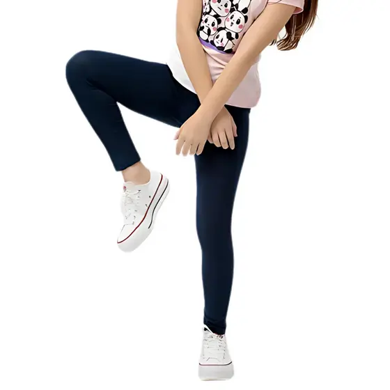 Kit 3 Peças Legging Infantil Menina Estampado Liso Sortido Cotton Algodão Criança Juvenil