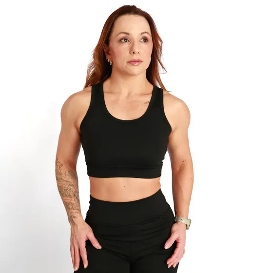 Top Feminino Suplex Preto Zero Transparência Alça Larga Academia Fitness Básico Liso Treino