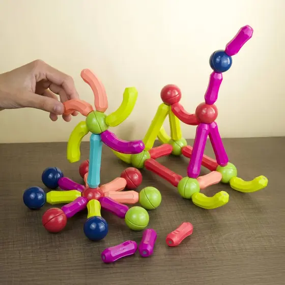 Blocos De Construção 3d Magnéticos Brinquedo ímã Varas Bolas Jogo Montagem Para Crianças Infantil