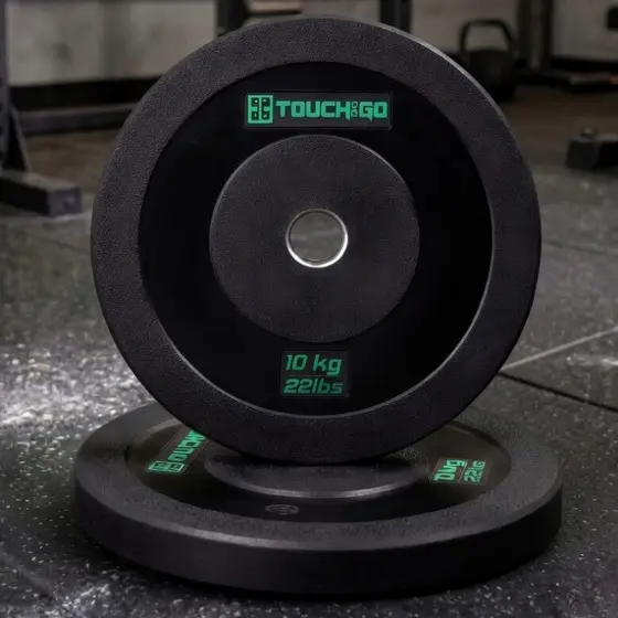 Kit 02 Anilhas de 10kg (20kg) Emborrachada Crossfit Bumper Touch And Go