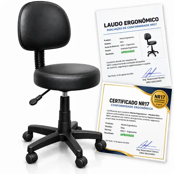 MOCHO ERGONÔMICO COM LAUDO E CERTIFICAÇÃO NR17 EM VARIAS CORES | FABRICAÇÃO PRÓPRIA