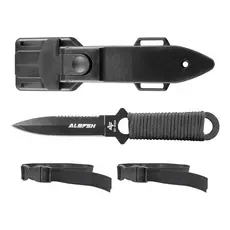 Faca De Mergulho Albatroz Qs-m20a Com Cinto Duplo E Bainha Cor Preto
