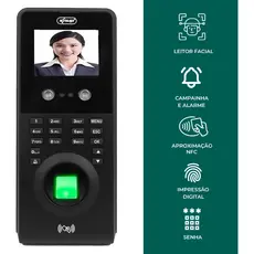 Ponto Digital e Controle de Acesso com Leitura Facial, Biometria, Senha e Cartão NFC