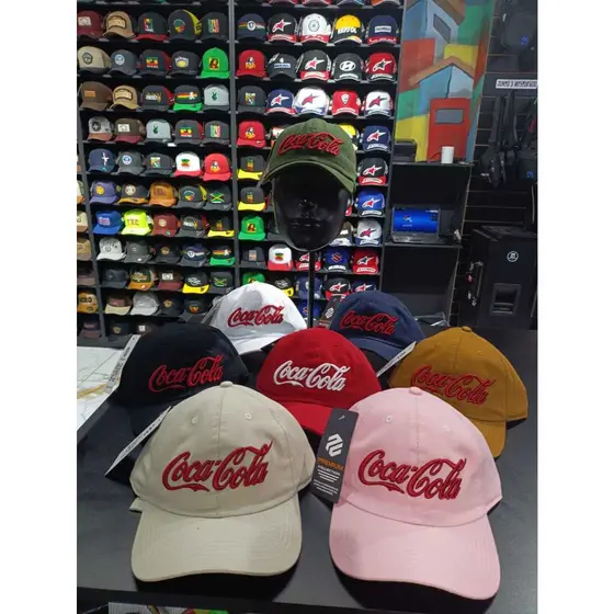 bone chapeu fitao regulagem SnapBack aba curva coca cola