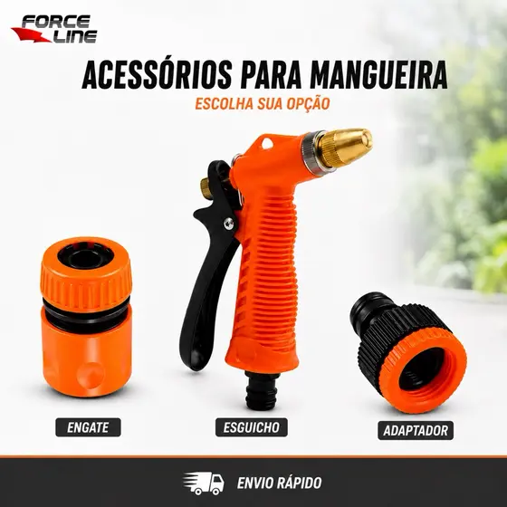 Engate Rápido Macho Fêmea Forceline 1/2 Adaptador Emenda Mangueira