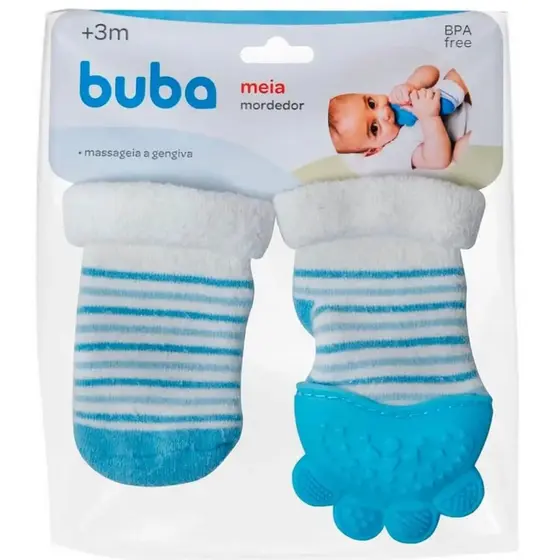 Meia Com Mordedor Azul 13780 Buba + Brinde da Loja