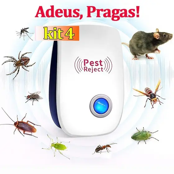 Repelente Eletrônico Ultrassônico Morcegos- Afasta Ratos, Baratas, Mosquitos e Mais! Seguro para Famílias e Pets + Mimo