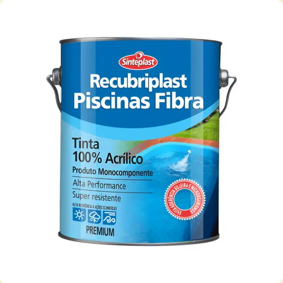 Tinta Recubriplast Piscina De Fibra 3,6l Cores Sinteplast