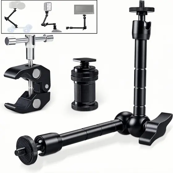 Braco Articulado Camera 11 Polegadas 28cm Para Led Monitor Suporte de Câmera Versátil
