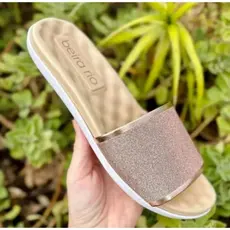 Chinelo sandália Slide Glitter Beira Rio Conforto ORIGINAL