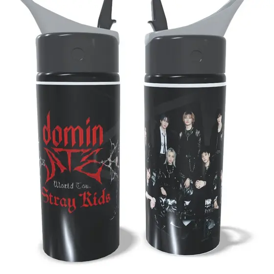 Garrafa Squeeze Stray Kids World Tour Domin Alumínio Presente