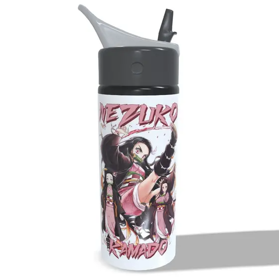 Garrafa Squeeze Demon Slayer Anime Exclusiva Alumínio Infantil Escolar