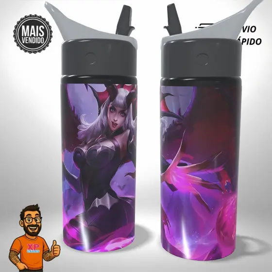 Garrafa Squeeze Personalizado – Alice Mobile Legends Game - Infantil Escolar Alumínio Presente Único