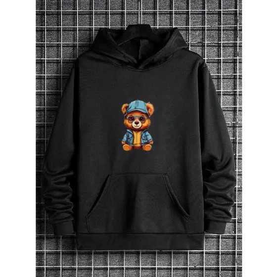 BLUSA DE FRIO MOLETOM CANGURU UNISSEX URSO DE JAQUETA