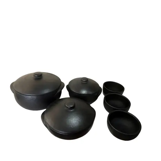 jogo de panela 1l + panela 1,5 l + panela 2,5 l + 3 cambucas