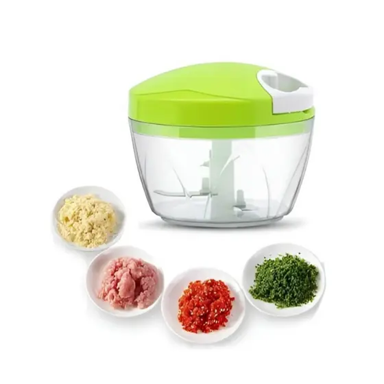 Mini Processador E Triturador De Alimentos Manual 3 Laminas 400ML1UNI COR ALEATORIA