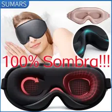 Máscara 3D de Espuma para Dormir, Tapa-Olho Blackout Total, Confortável e Zero Pressão