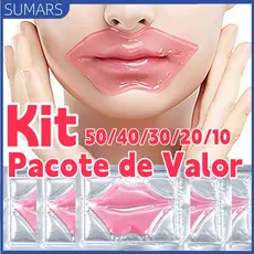 Kit 50/40/30/20/10 Máscara Labial Pink Cristal Hidratante para Lábios | Cuidados Labiais